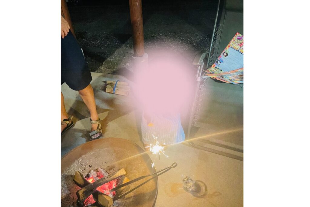 花火と焚き火